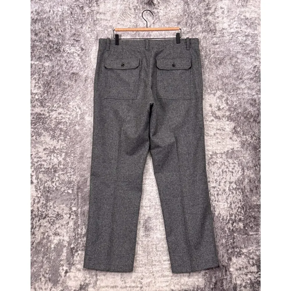 Vintage Banana Republic Pants 36 x 32 Mens Wool Flannel Officer Military Cargo